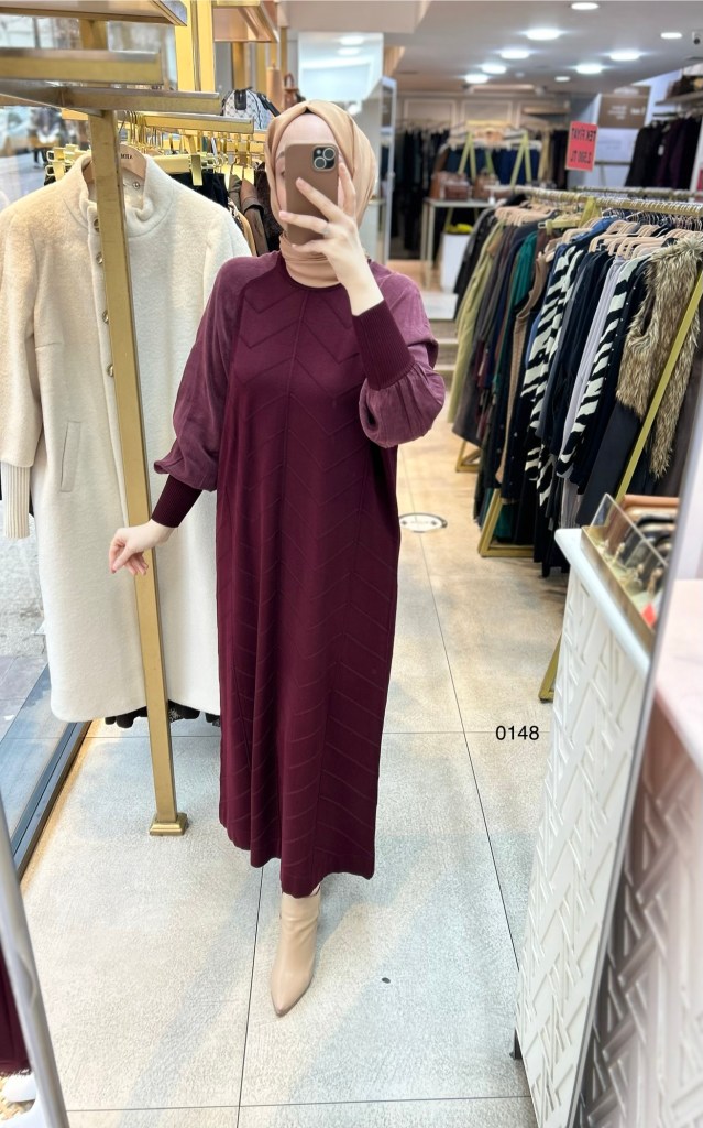 0148 Kolları Kupra Merserize Elbise