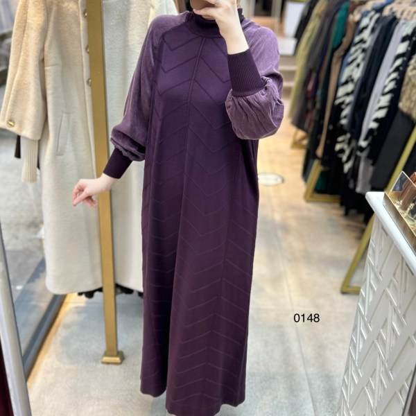 0148 Kolları Kupra Merserize Elbise - Görsel 12