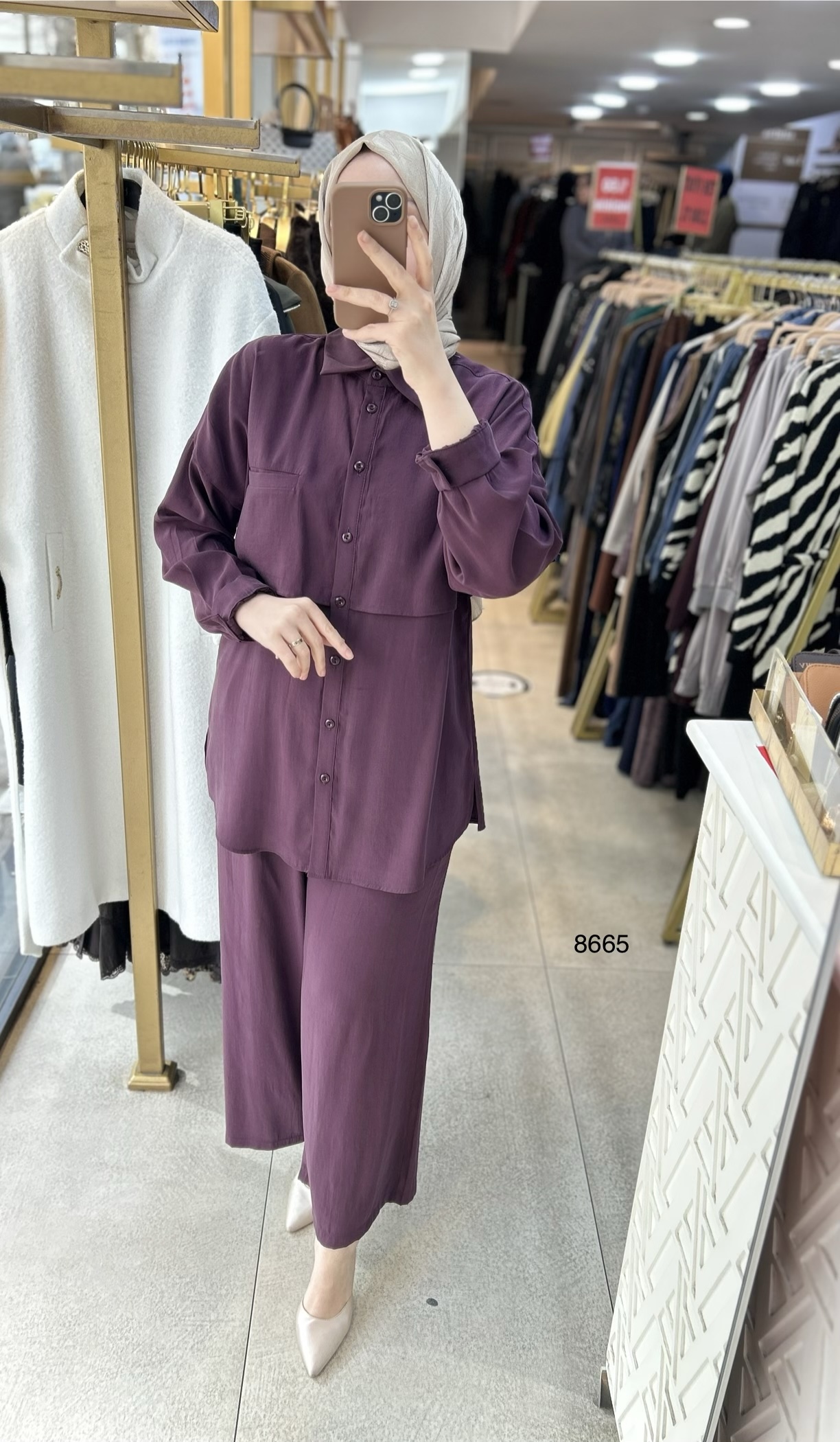 8665 Tencel Kumaş Takım - Görsel 2
