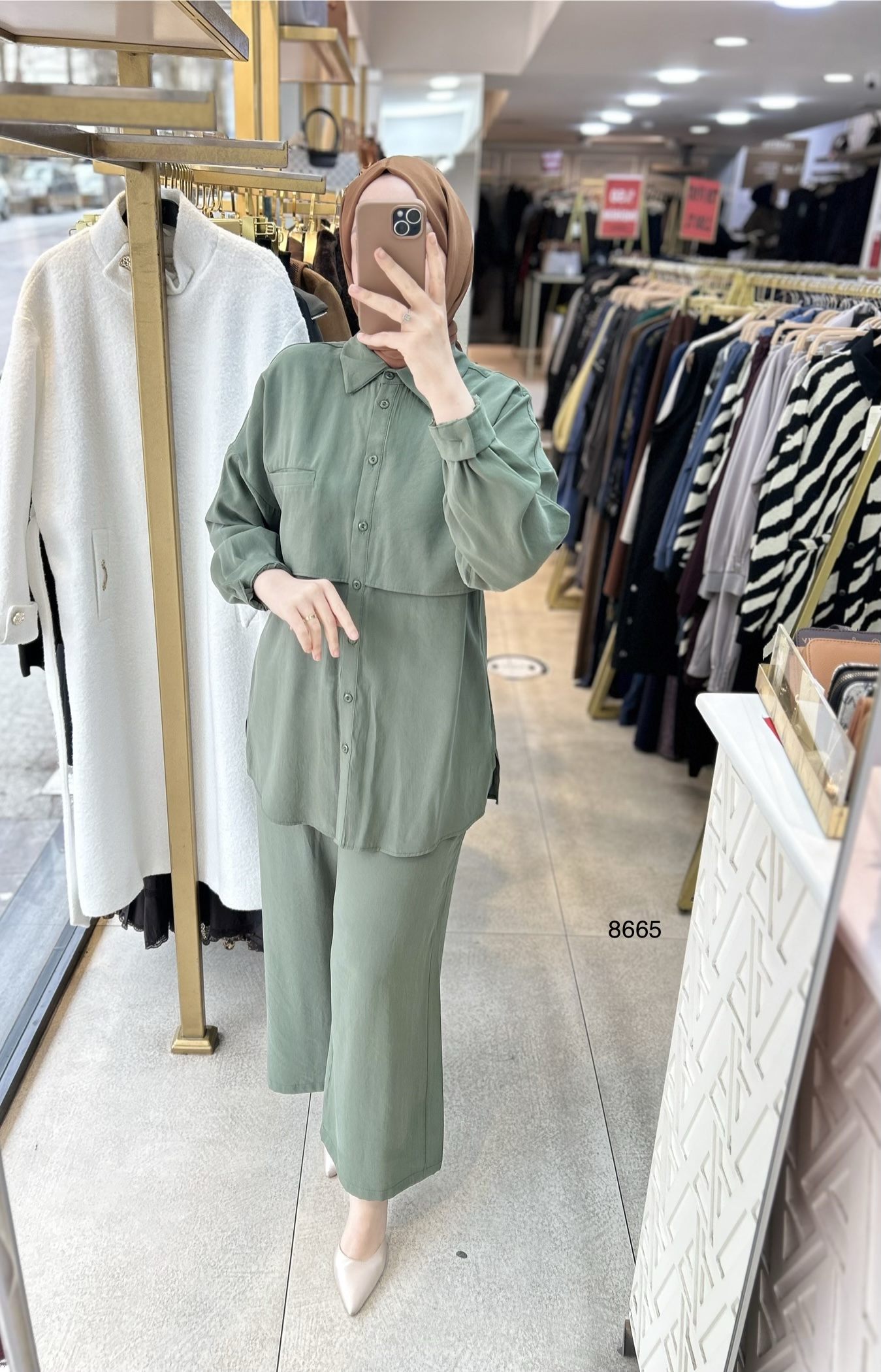 8665 Tencel Kumaş Takım - Görsel 8