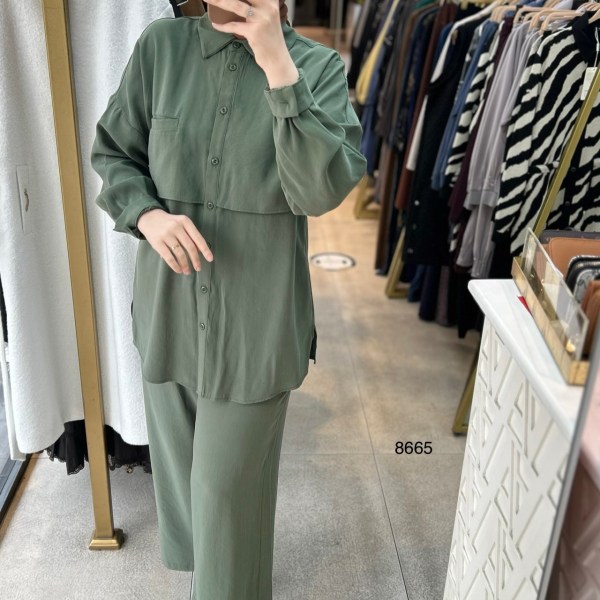 8665 Tencel Kumaş Takım - Görsel 20
