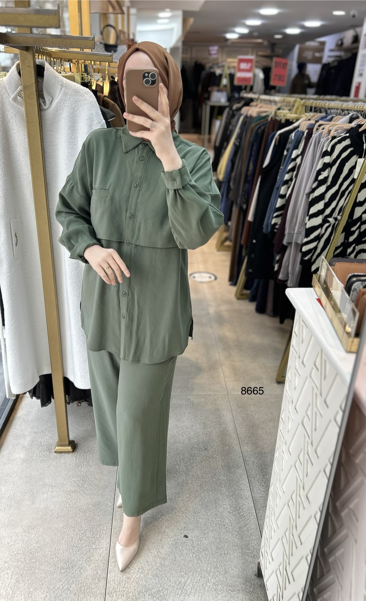 8665 Tencel Kumaş Takım - Görsel 20