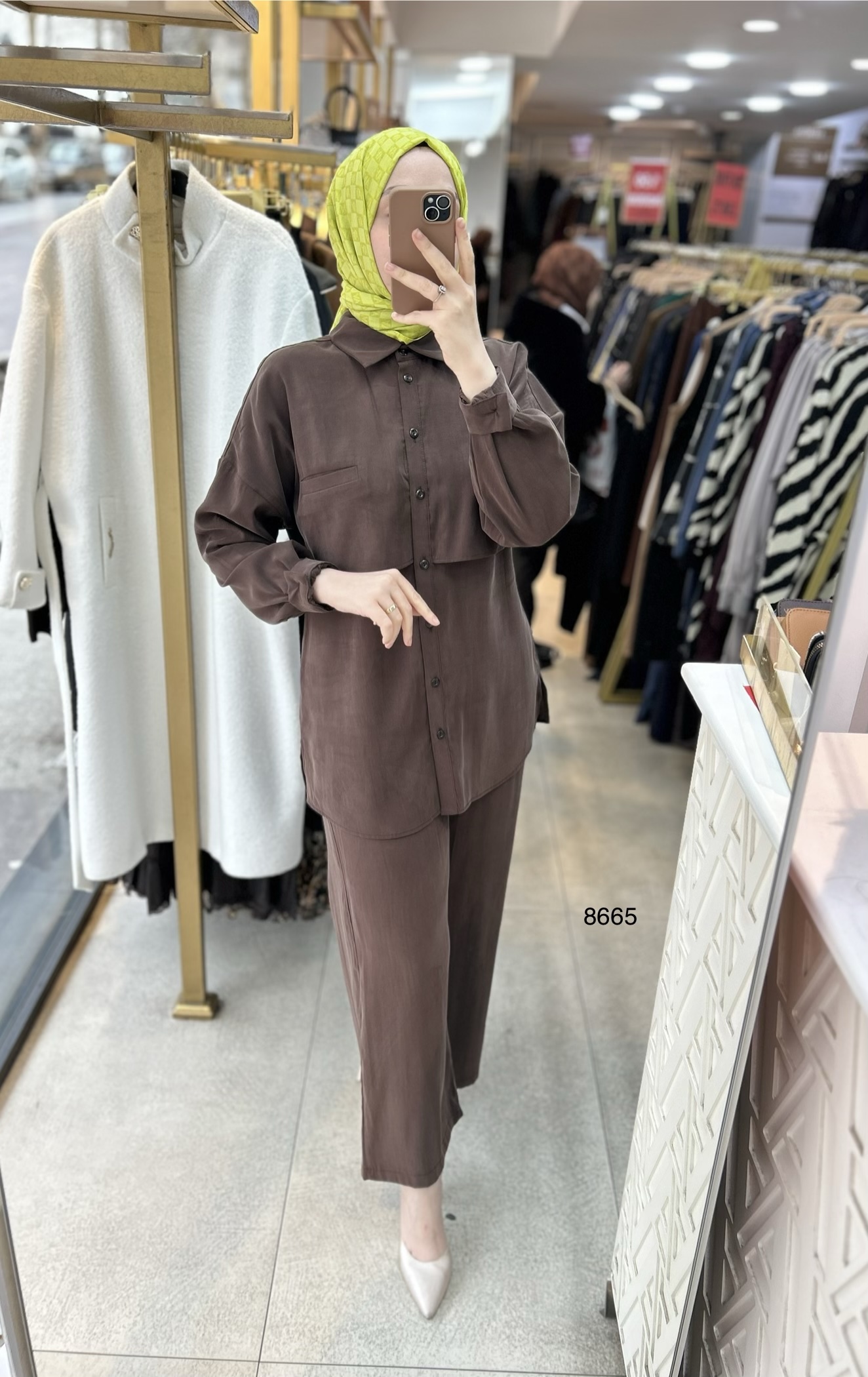 8665 Tencel Kumaş Takım - Görsel 14