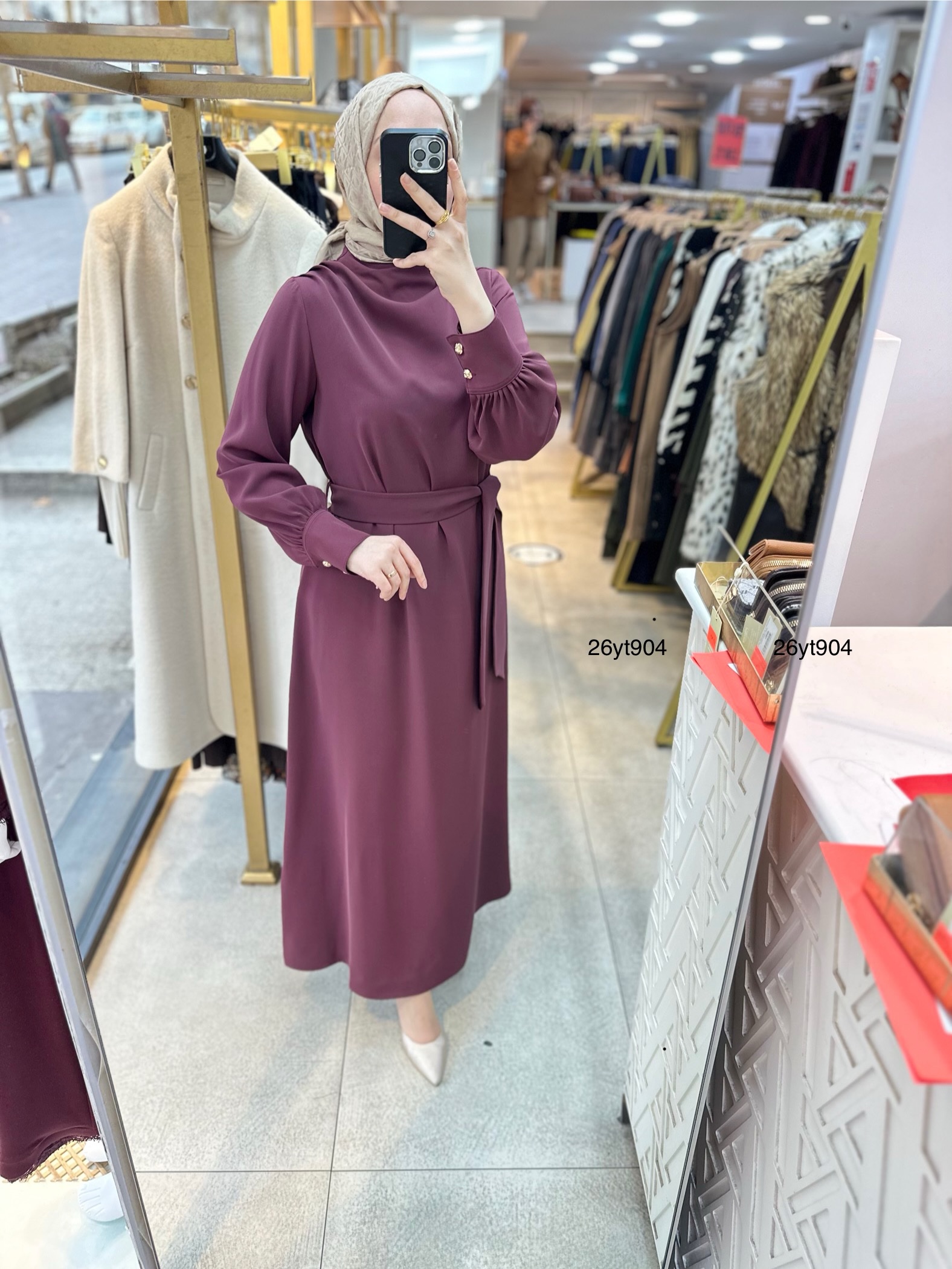 26YT904 Armine Trend Elbise - Görsel 6