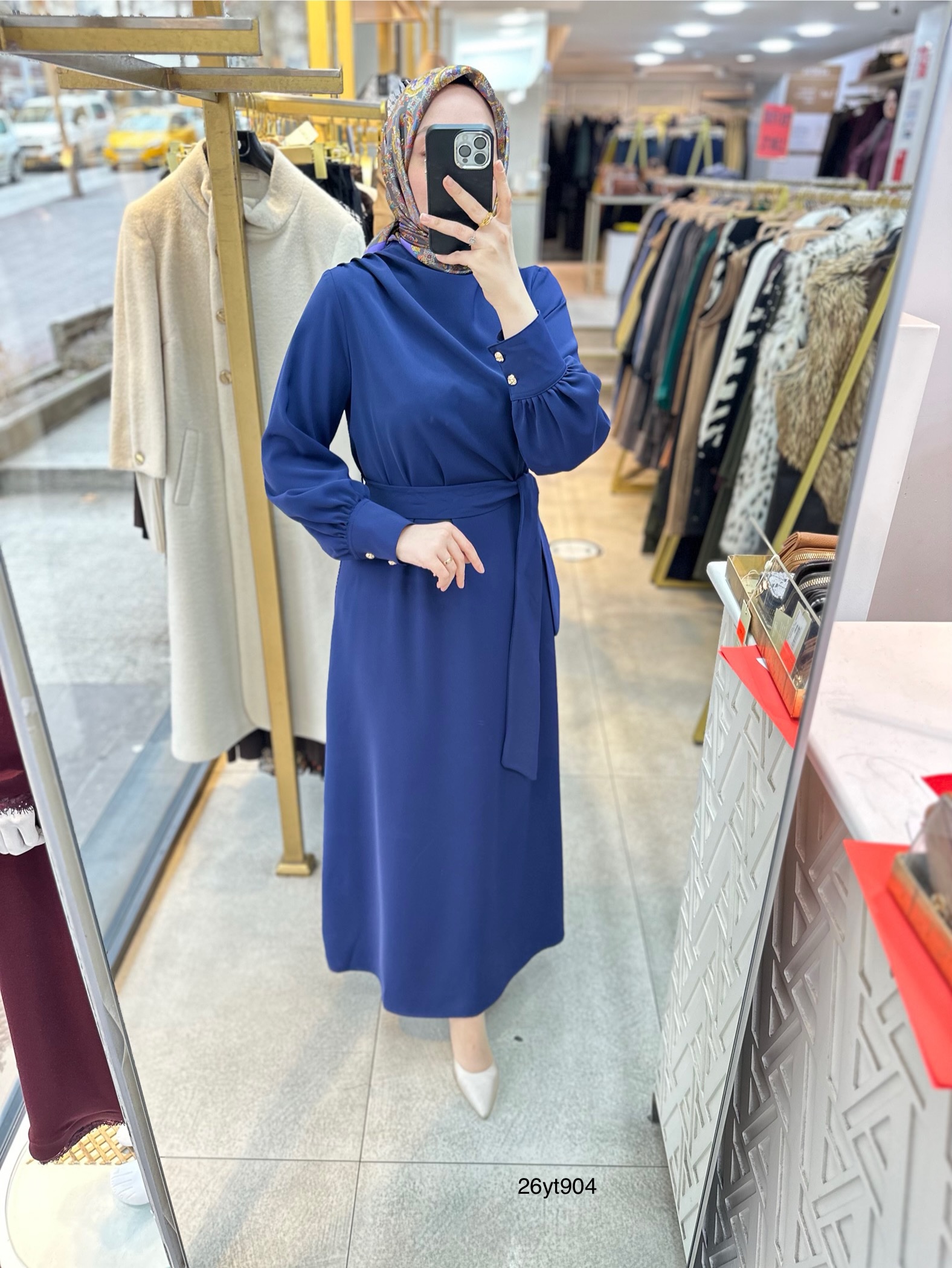 26YT904 Armine Trend Elbise - Görsel 4