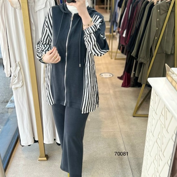 70081 Çizgi Detaylı Spor Takım - Görsel 3