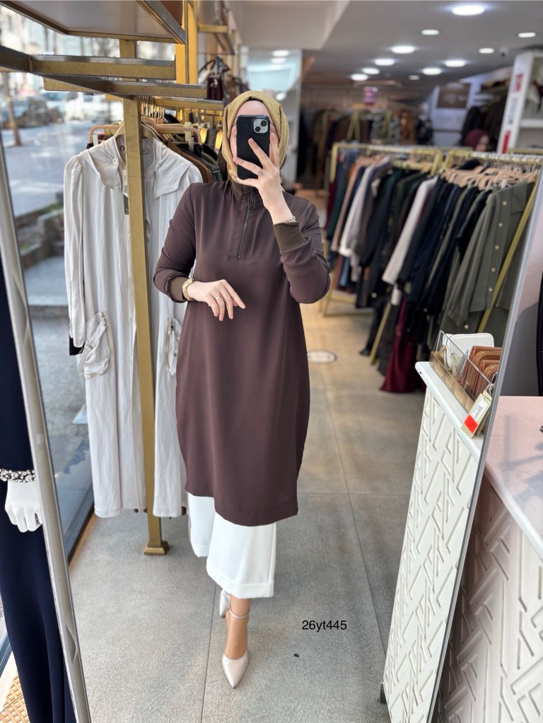 26YT445 Armine Trend Ribanalı Tunik