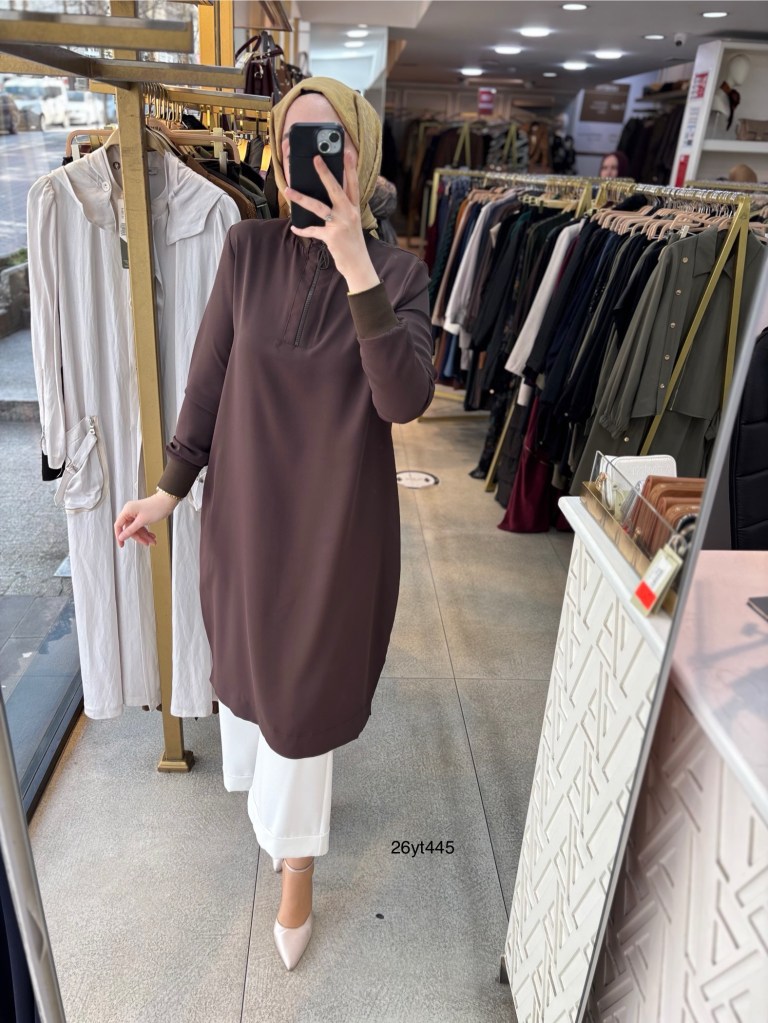 26YT445 Armine Trend Ribanalı Tunik