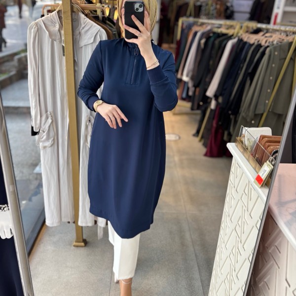 26YT445 Armine Trend Ribanalı Tunik - Görsel 18
