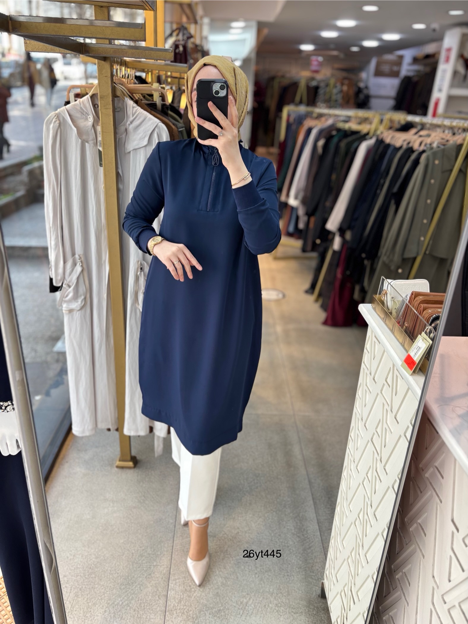 26YT445 Armine Trend Ribanalı Tunik - Görsel 17