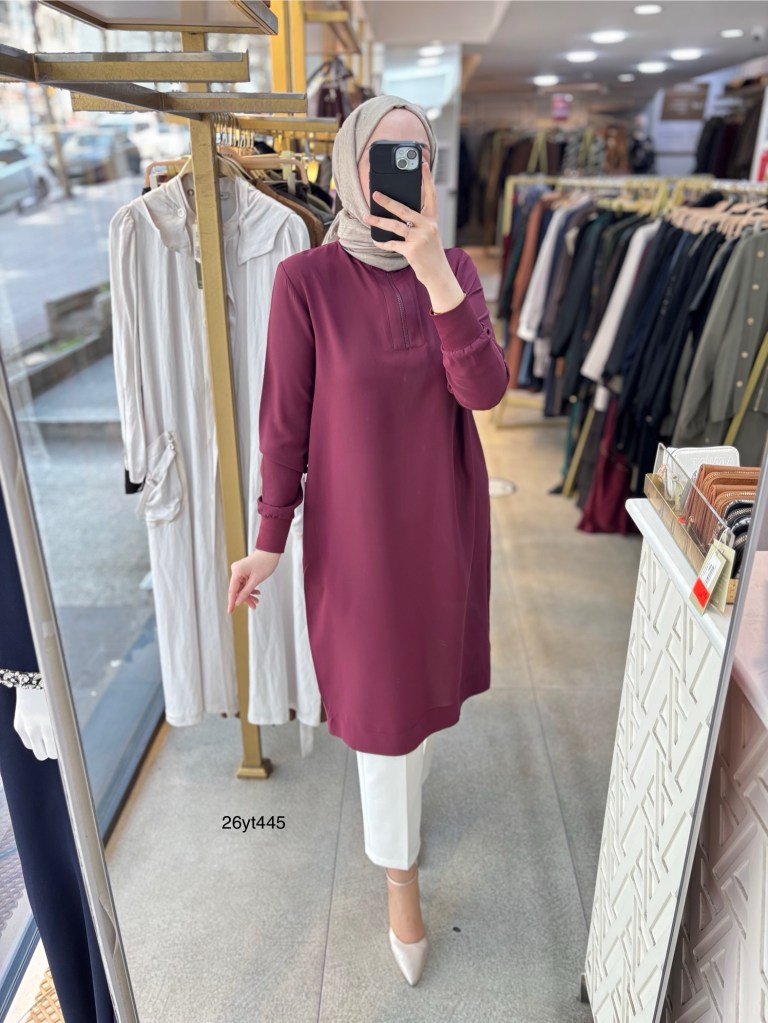 26YT445 Armine Trend Ribanalı Tunik