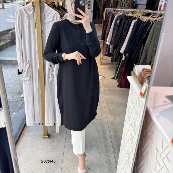 26YT445 Armine Trend Ribanalı Tunik - Görsel 23