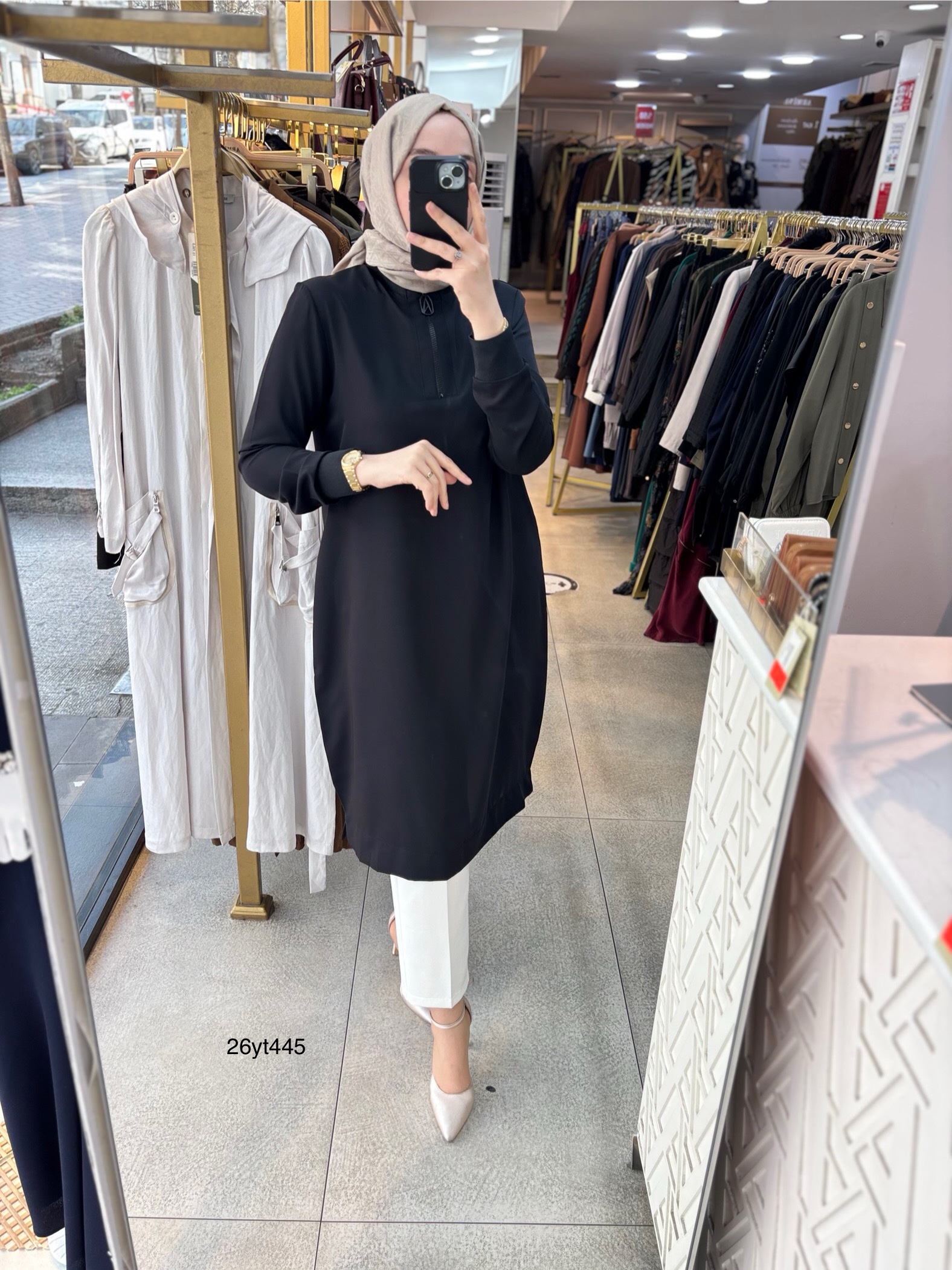 26YT445 Armine Trend Ribanalı Tunik - Görsel 23