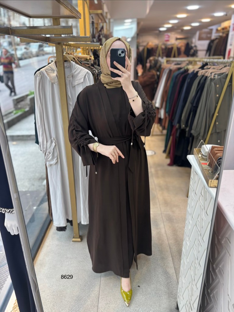8629 Belden Bağlamalı Elbise