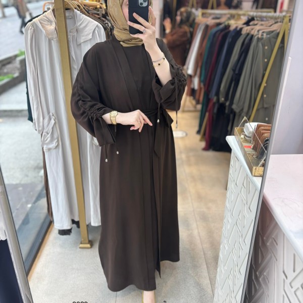 8629 Belden Bağlamalı Elbise - Görsel 4