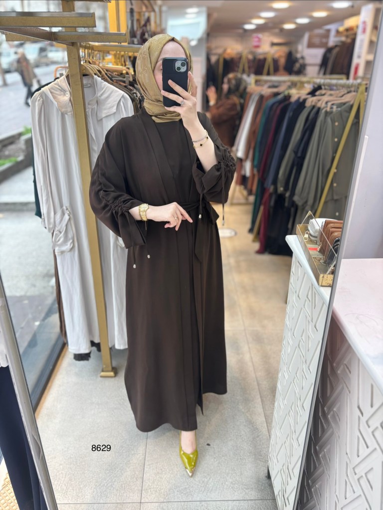 8629 Belden Bağlamalı Elbise