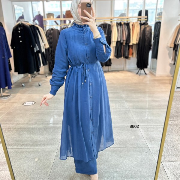 8602 Vual Kumaş Kemerli Takım - Görsel 19