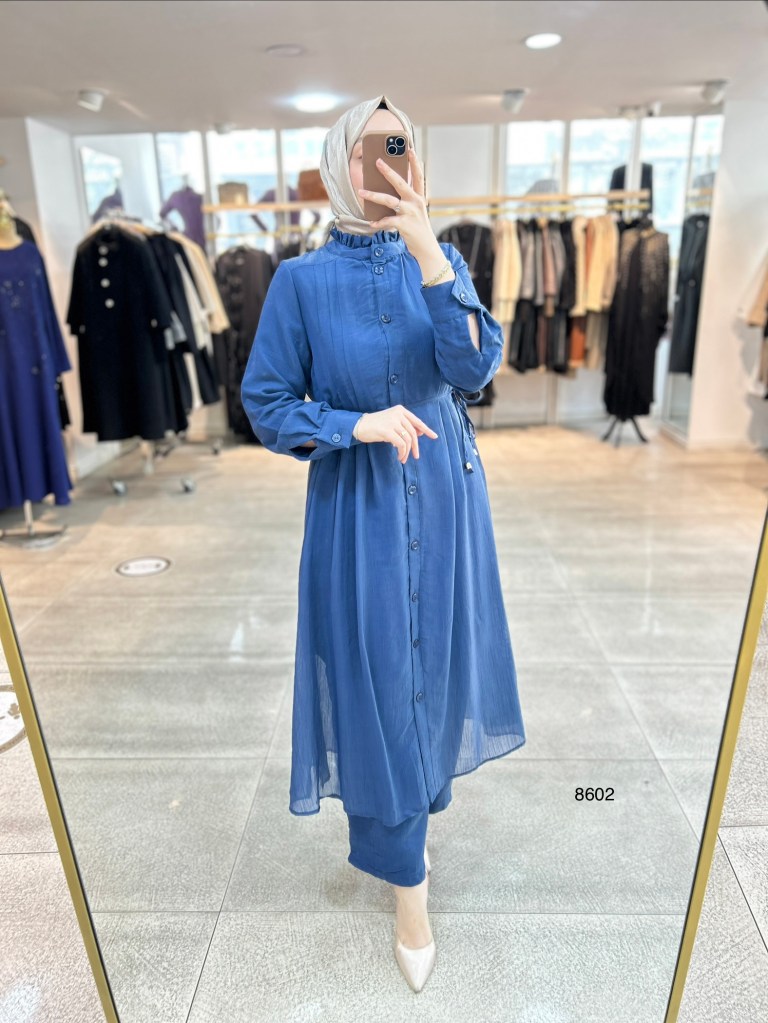 8602 Vual Kumaş Kemerli Takım