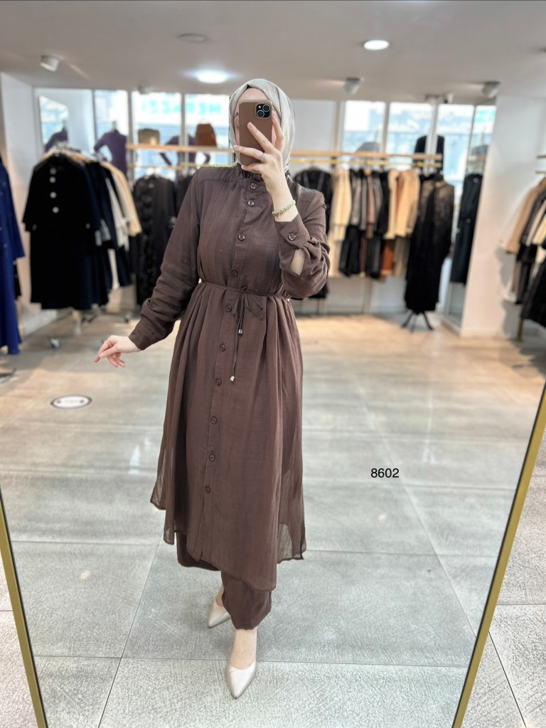 8602 Vual Kumaş Kemerli Takım
