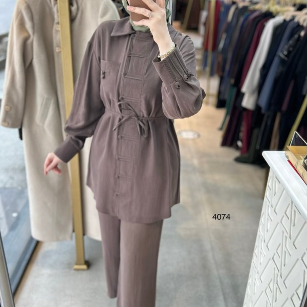 4074 Tencel Kumaş Takım - Görsel 14