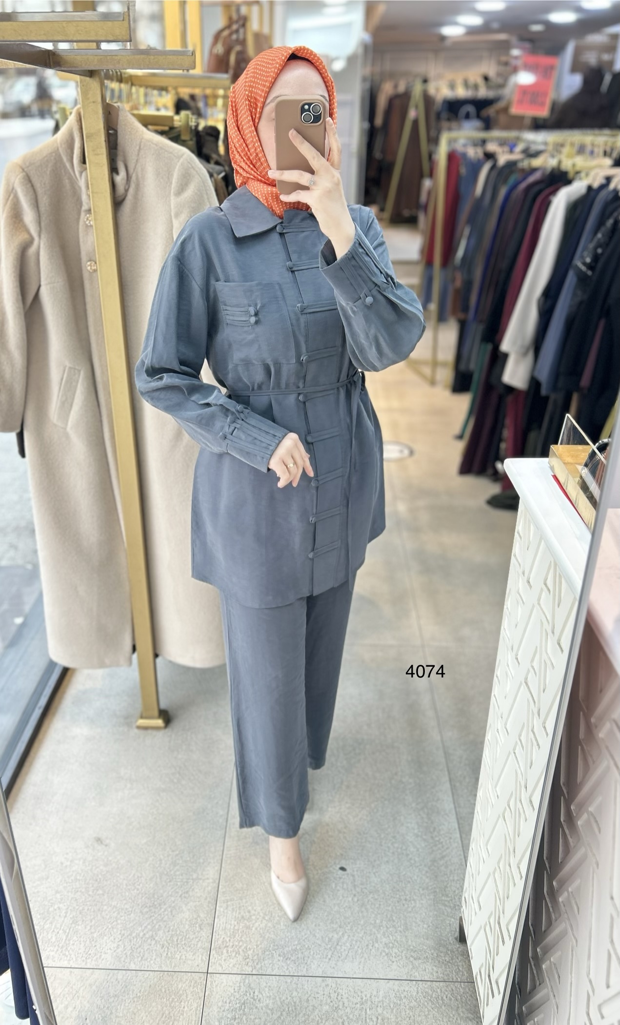 4074 Tencel Kumaş Takım - Görsel 3