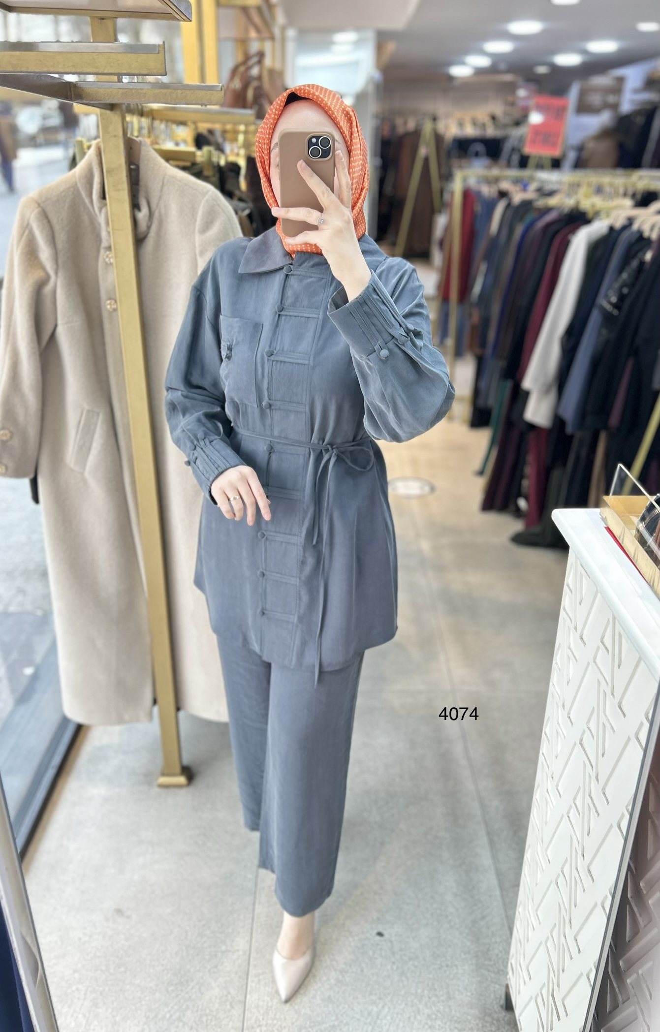 4074 Tencel Kumaş Takım - Görsel 4