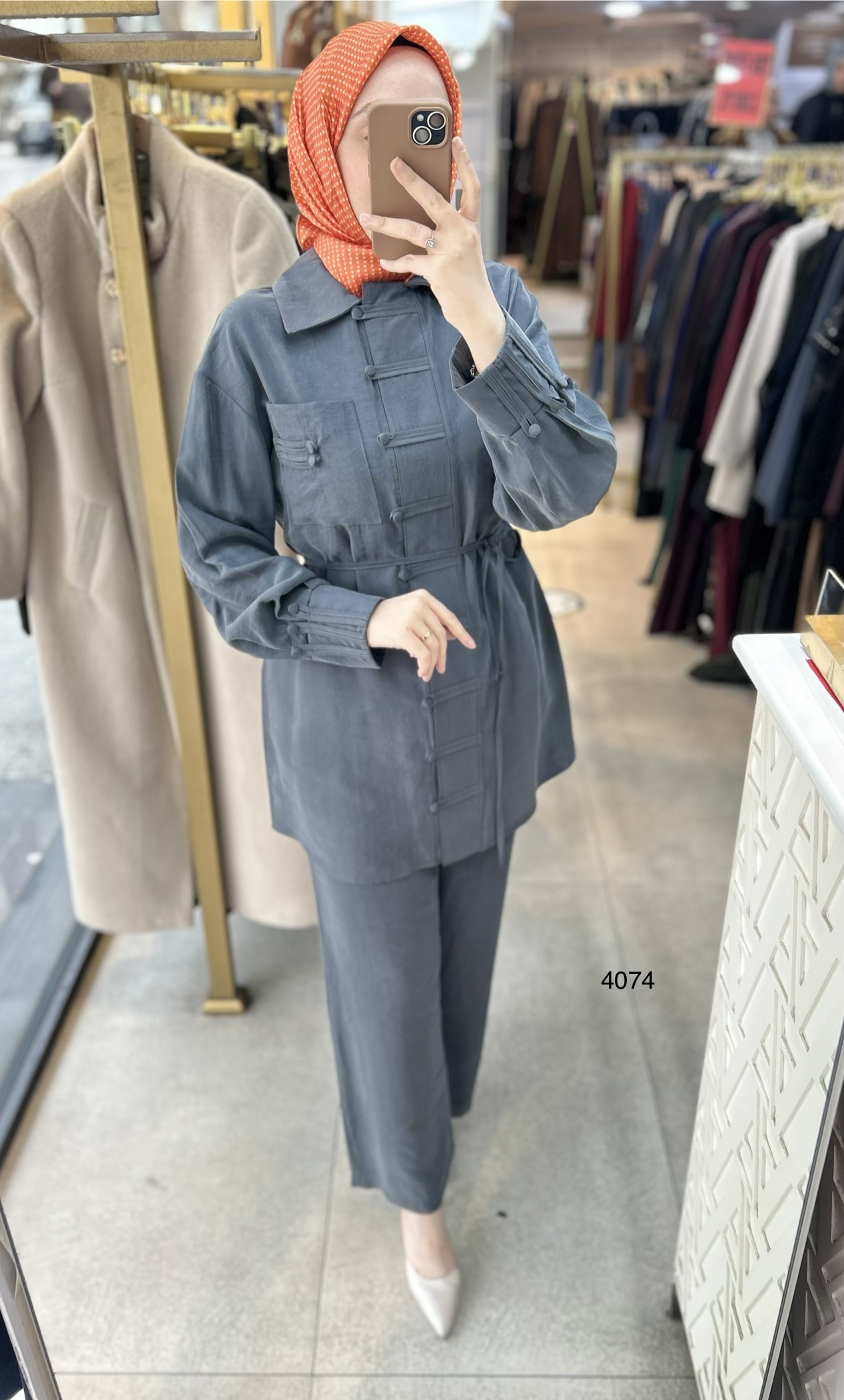 4074 Tencel Kumaş Takım - Görsel 2