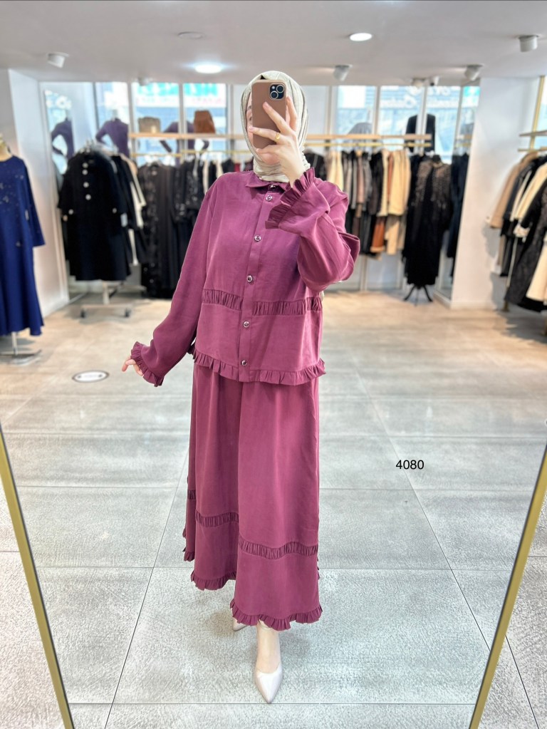 4080 Tencel Kumaş Etekli Takım
