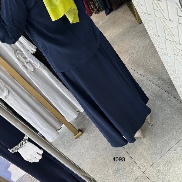 4093 Belden Bağlamalı Asimetrik Kesim Etekli Takım - Görsel 7