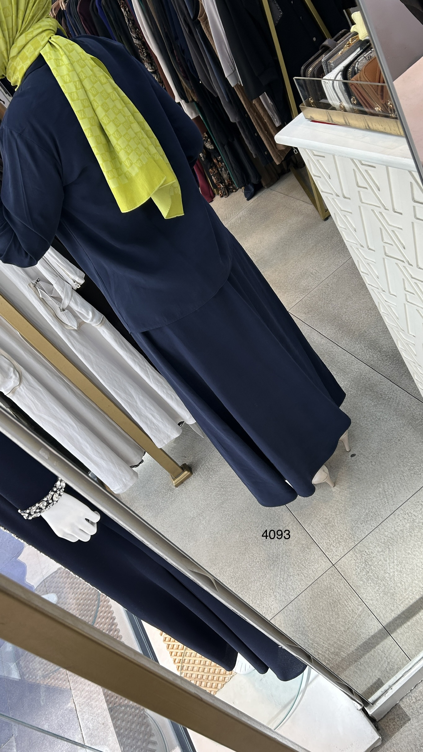 4093 Belden Bağlamalı Asimetrik Kesim Etekli Takım - Görsel 7