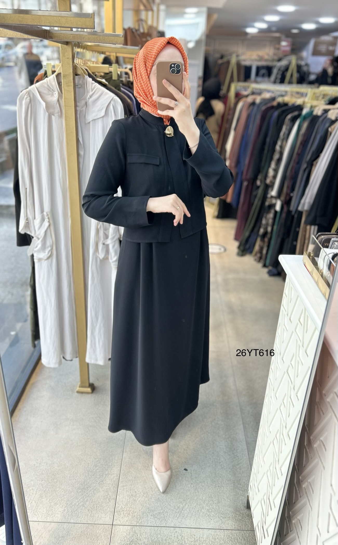 26YT616 Armine Trend İçli Dışlı Elbise - Görsel 9