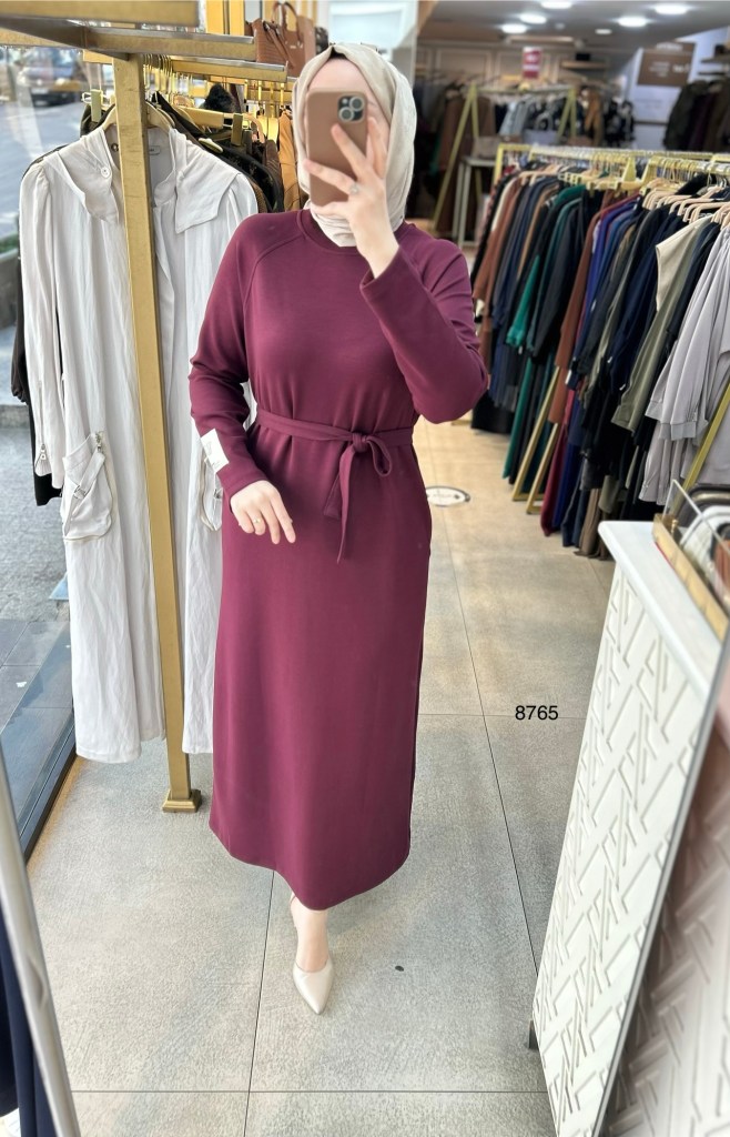8765 Kemerli Elbise