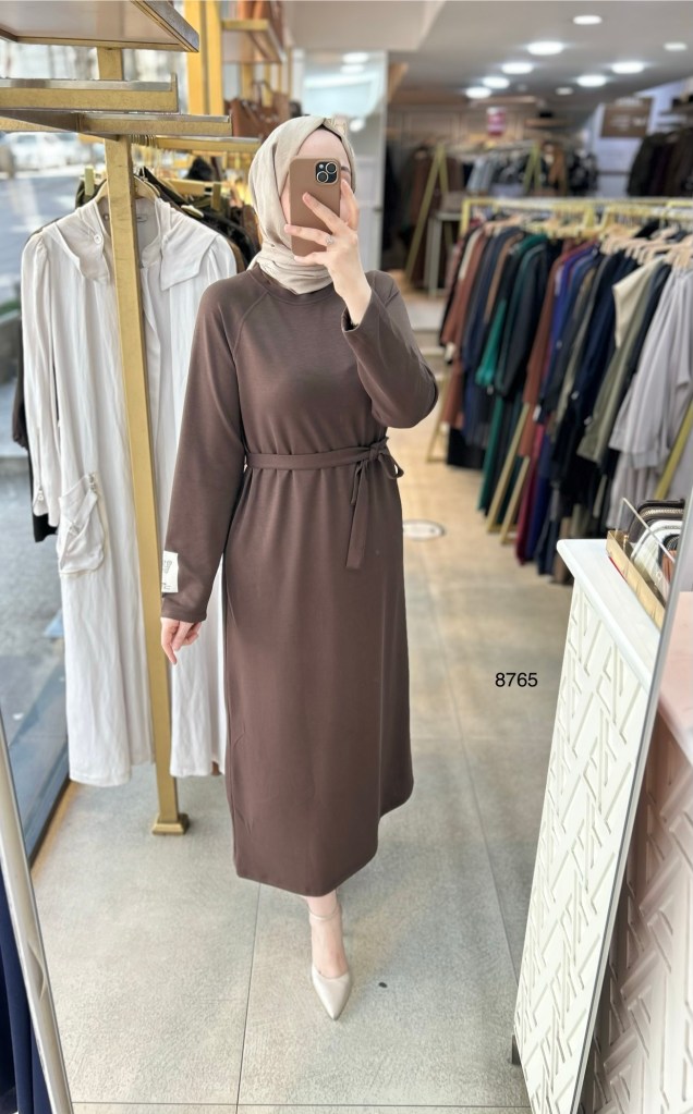 8765 Kemerli Elbise