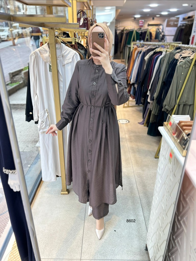 8602 Vual Kumaş Kemerli Takım
