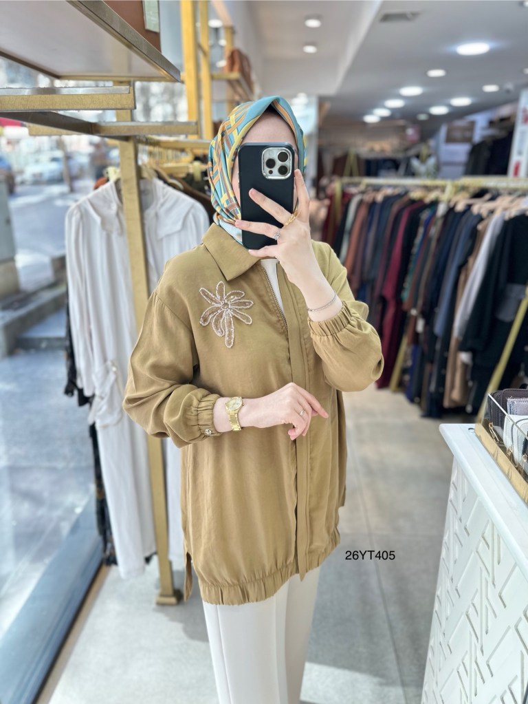 26YT405 Armine Trend Çiçekli Tunik