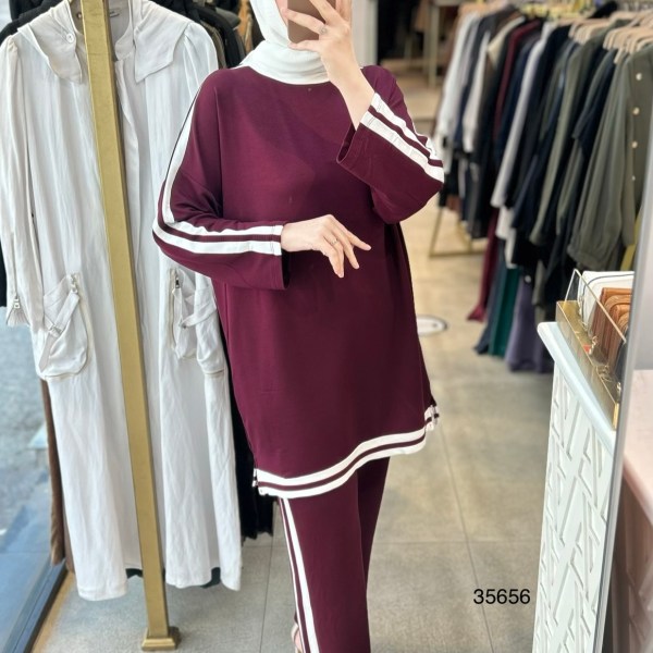 35656 Şerit Detaylı Takım - Görsel 2