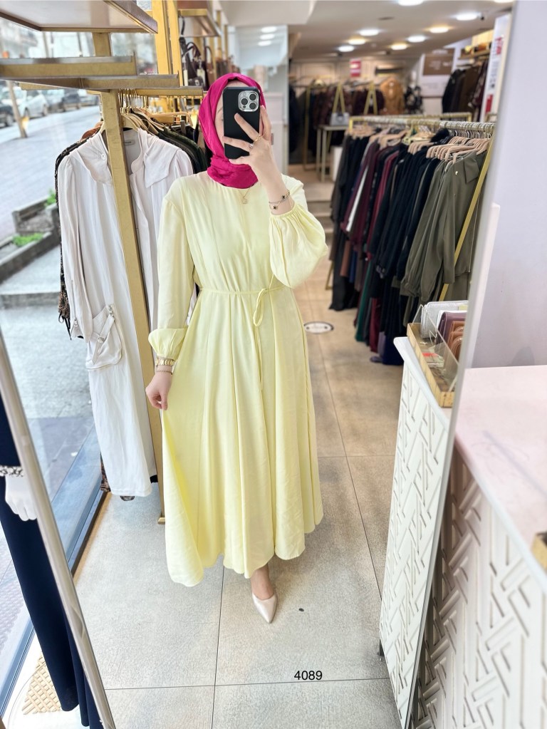 4089 Bel Bağlamalı Elbise