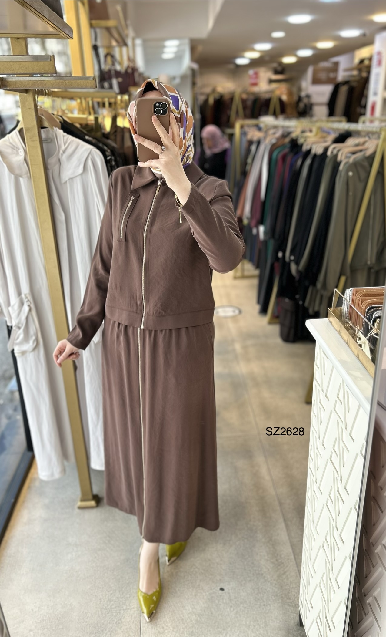 SZ2628 Fermuar Detaylı Etekli Takım - Görsel 10
