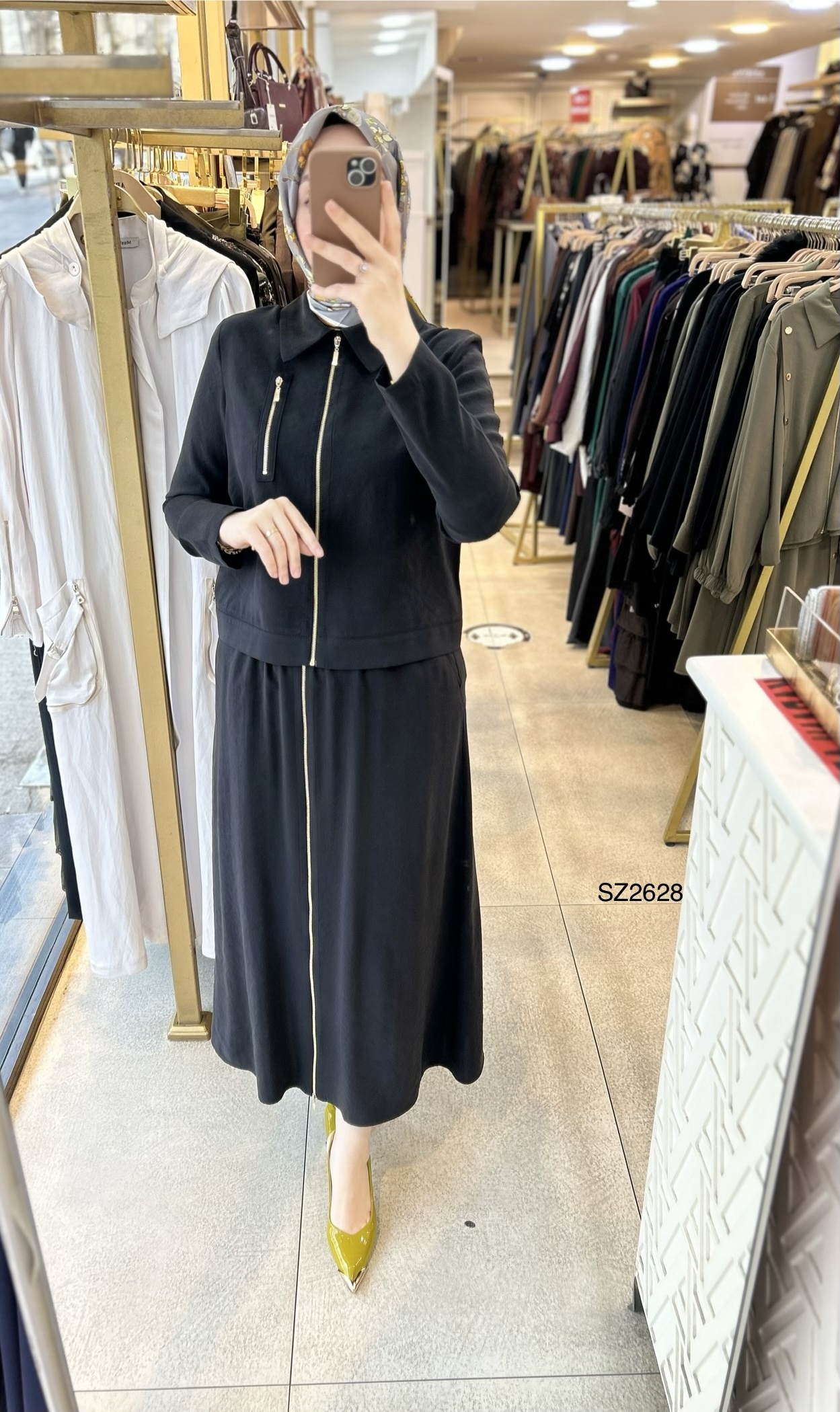 SZ2628 Fermuar Detaylı Etekli Takım - Görsel 26