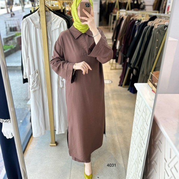4031 Gömlek Yaka Detaylı Takım - Görsel 9