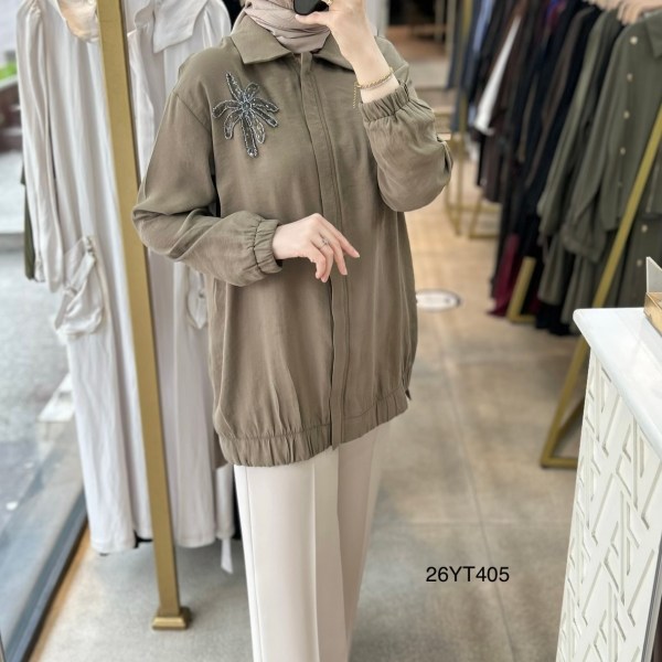 26YT405 Armine Trend Çiçekli Tunik - Görsel 30