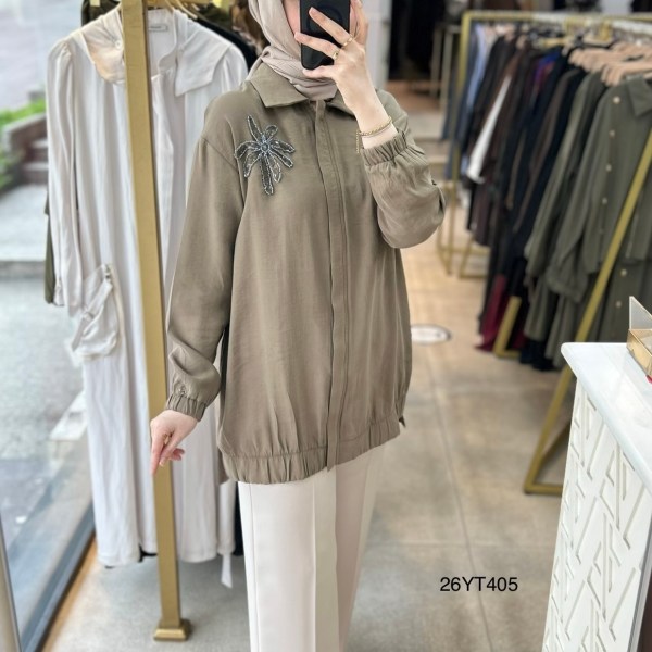 26YT405 Armine Trend Çiçekli Tunik - Görsel 32