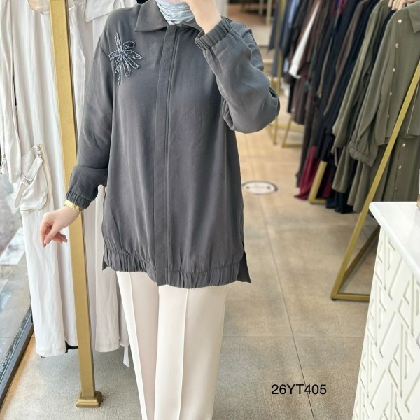 26YT405 Armine Trend Çiçekli Tunik - Görsel 27