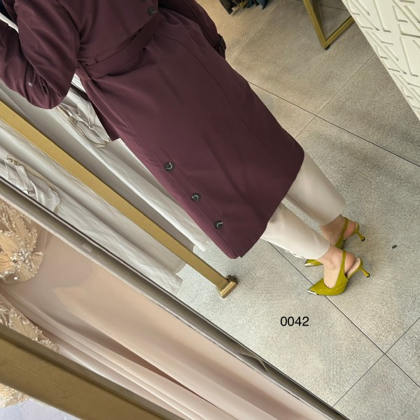 0042 Düğme Detaylı Kemerli Trençkot - Görsel 4