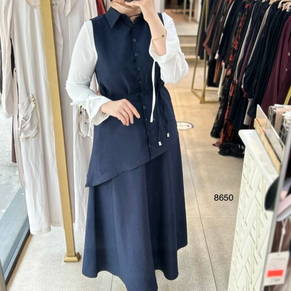 8650 Asimetrik Kesim Üçlü Takım - Görsel 8