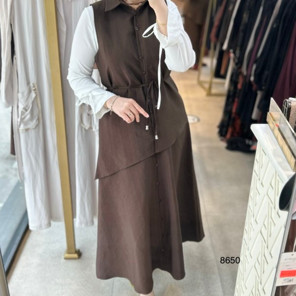 8650 Asimetrik Kesim Üçlü Takım - Görsel 13