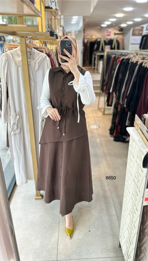 8650 Asimetrik Kesim Üçlü Takım