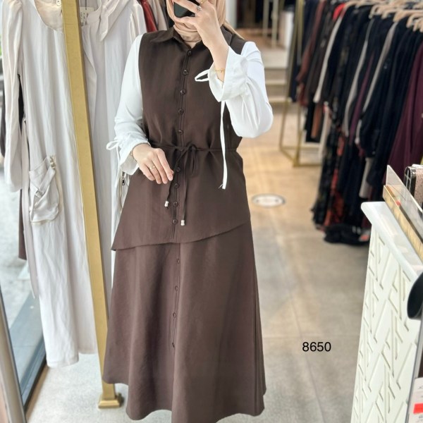 8650 Asimetrik Kesim Üçlü Takım - Görsel 7
