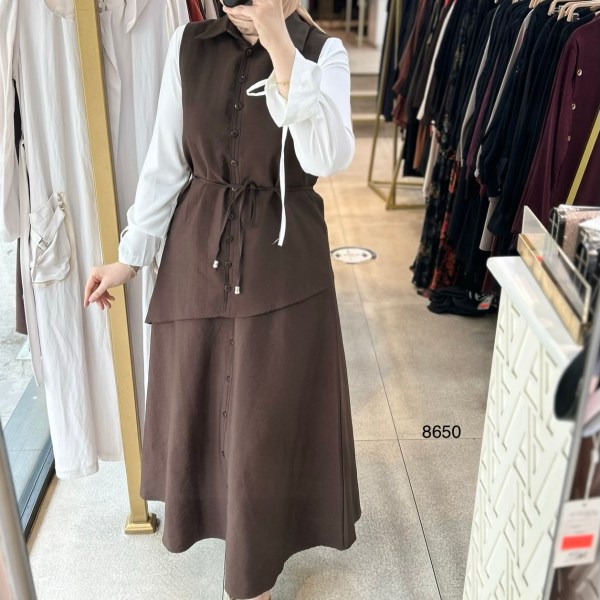8650 Asimetrik Kesim Üçlü Takım - Görsel 6