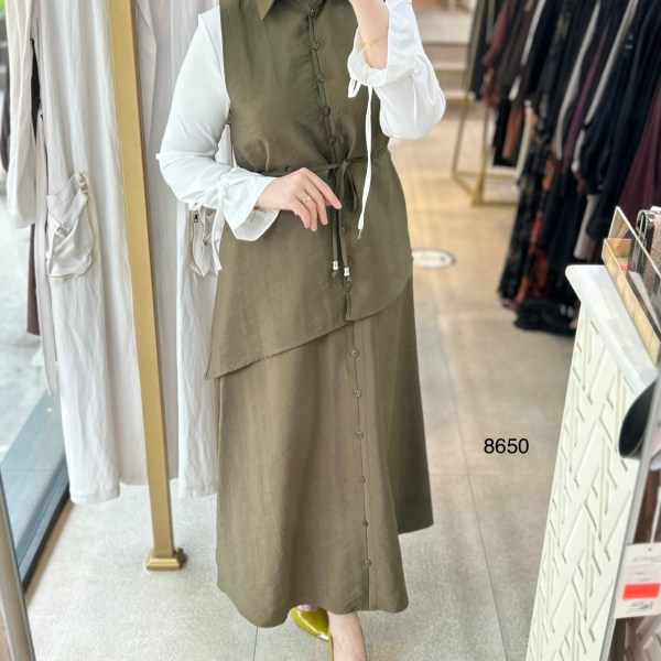 8650 Asimetrik Kesim Üçlü Takım - Görsel 4